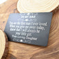 Custom Wallet Card for Father of the Bride.  Gift for Dad from Daughter.  Gift for Step Dad.