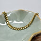 Men's Gold 6mm Curb Bracelet in Stainless Steel. Waterproof. Men's Jewelry.