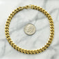 Men's Gold 6mm Curb Bracelet in Stainless Steel. Waterproof. Men's Jewelry.