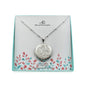 Floral Photo Locket Necklace in Stainless Steel. Personalized Locket. Engraved Personalized Locket.