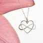 Mother in Law Infinity Heart Necklace in Sterling Silver