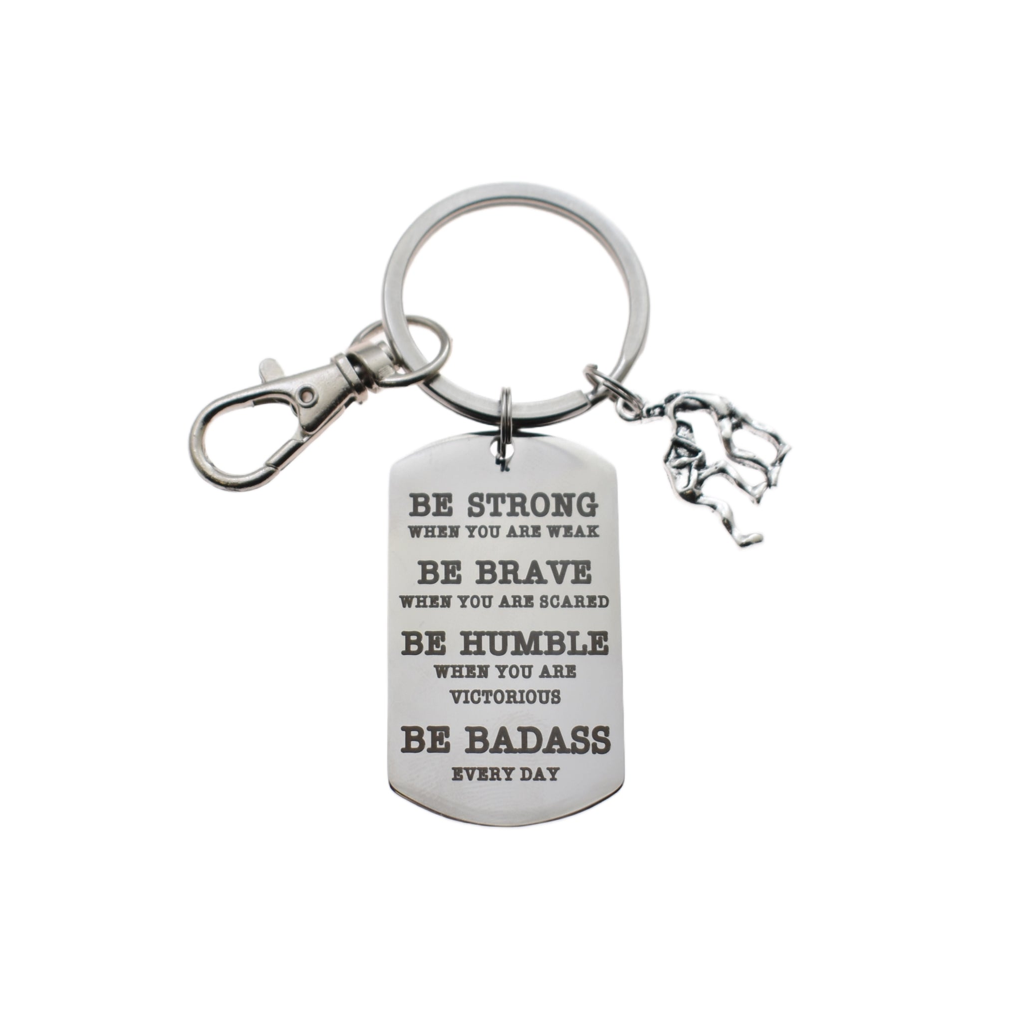 Wrestling Keychain in Stainless Steel