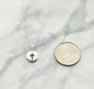 Godchild Disc Cross Necklace in Sterling Silver