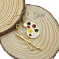 Artist Palette and Paint Brush Earrings. Earrings Gift for Artist