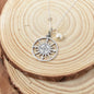 Retirement Compass Necklace in Sterling Silver