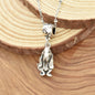 Basset Hound Necklace in Silver Pewter