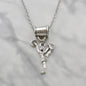 Cheerleader Necklace in Antique Silver Pewter