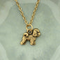 Bichon Frise Necklace in 24k Gold Plated Pewter