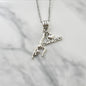 I Love Gymnastics Necklace in Silver Toned Metal