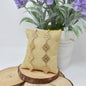 Gold Plated Flower Cutout Earrings Suspended on a Gold Stainless Stud. Filigree Earrings. Dangly Gold Earrings.