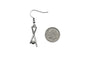 Billiards Pool Cue and Ball Earrings in Silver Pewter