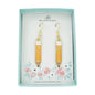 Pencil Earrings in Gold Toned Enamel. Gifts for Teacher. Back to School
