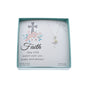 Cross and Crystal Pearl Necklace in Sterling Silver