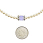 16th Birthday Crystal Pearl and Birthstone Necklace in Sterling Silver