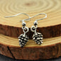 Pinecone Earrings in Silver Pewter