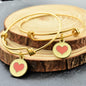 First Day of School Bracelet. Matching Mother and Daughter Bangle Bracelet.