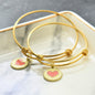 First Day of School Bracelet. Matching Mother and Daughter Bangle Bracelet.