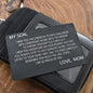 Custom Engraving of Wallet Card for Son