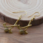 Golf Club Earrings in Antique Silver Pewter or 24K Gold Plated Pewter