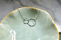 Stepdaughter Wedding Two Circles Necklace in Sterling Silver