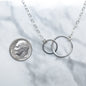 Stepdaughter Wedding Two Circles Necklace in Sterling Silver