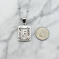 Initial Necklace in Silver Plated Metal or Gold Plated Metal. Square Block Letter Necklace. Letter Necklace.
