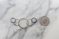 50th Birthday Five Rings Necklace in Sterling Silver and Bronze