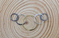 50th Birthday Five Rings Necklace in Sterling Silver and Bronze