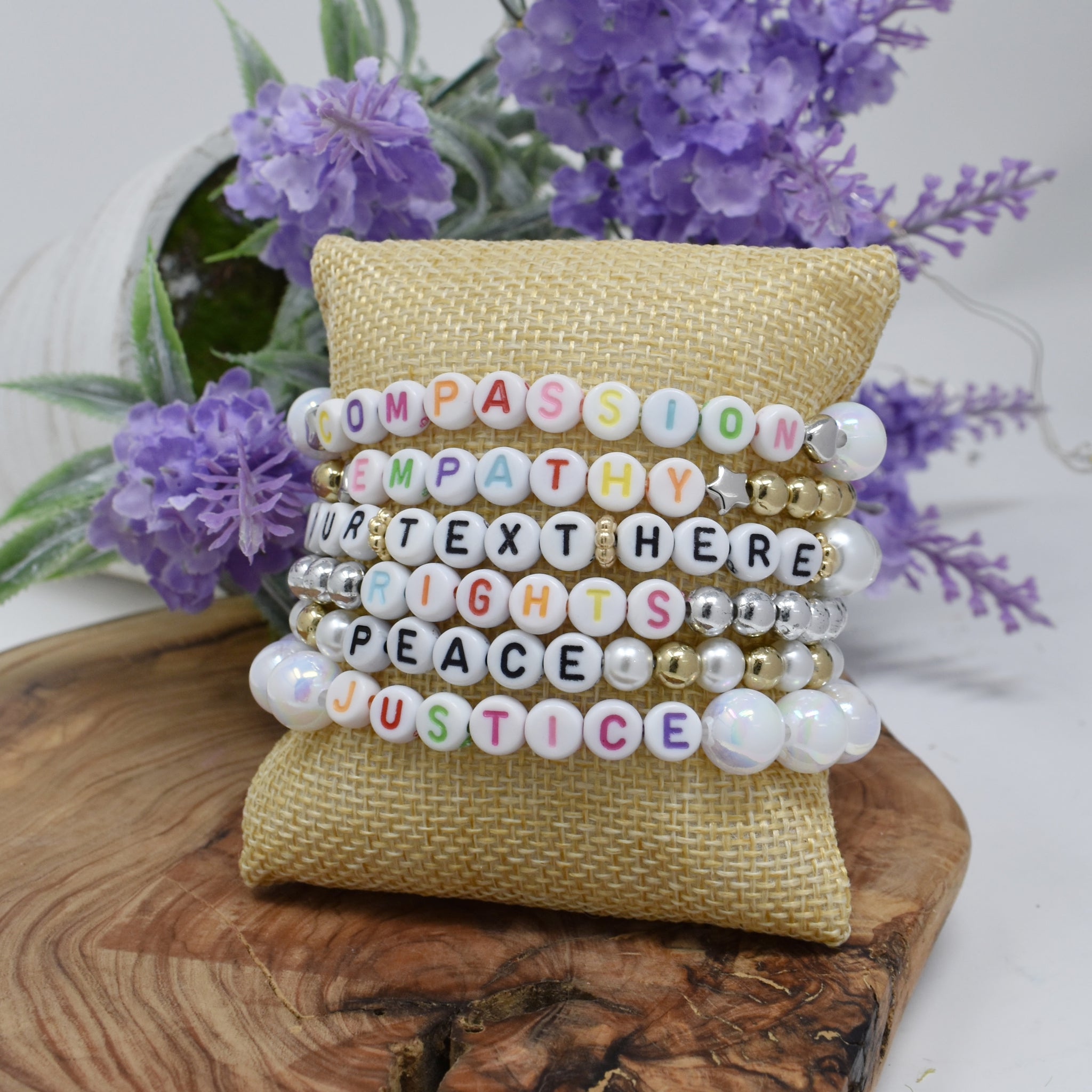 Social Beliefs Beaded Bracelets. Human Rights. Justice. Beaded Bracelets. Protest.
