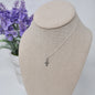 Scrolled Cross Necklace in Sterling Silver