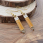 Pencil Earrings in Gold Toned Enamel. Gifts for Teacher. Back to School