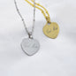 Girl Mom Heart Pendant Necklace in Silver or Gold on an 18 Inch Stainless Satellite Chain. Heart Necklace. Girl Mom Necklace. Gift for Girl Mom.