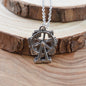 Ferris Wheel Necklace in Antique Silver Pewter