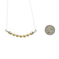 70th Birthday Crystal Pearl Bar Necklace in Sterling Silver