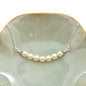70th Birthday Crystal Pearl Bar Necklace in Sterling Silver