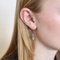 Pinecone Earrings in Silver Pewter