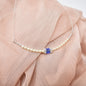 16th Birthday Crystal Pearl and Birthstone Necklace in Sterling Silver