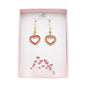 Enamel Love Heart Charm Earrings. Valentine's Day Gifts.