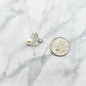 First Communion Cross Necklace in Sterling Silver With a Crystal Pearl and Birthstone