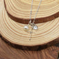 First Communion Cross Necklace in Sterling Silver With a Crystal Pearl and Birthstone