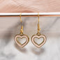 Enamel Love Heart Charm Earrings. Valentine's Day Gifts.