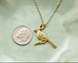 Cardinal Necklace in Gold Plated Pewter