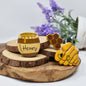 Honeybee Clay Magnets. Set of 3. Beehive. Honeycomb. Honey Pot.