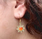 Gold Western Earring Sets in Gold Plated Zinc Alloy Metals. Cowboy Boot Earrings. Cactus and Bull Head Earrings. Enamel Sun Earrings.