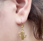 Gold Western Earring Sets in Gold Plated Zinc Alloy Metals. Cowboy Boot Earrings. Cactus and Bull Head Earrings. Enamel Sun Earrings.