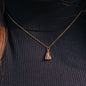 Bronze Ghost Necklace on a Gold Filled Cable Chain. Halloween Jewelry. Halloween Necklace.