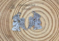 Praying Angel Necklace in Silver Tone Metal. Satellite Chain.