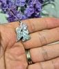 Praying Angel Necklace in Silver Tone Metal. Satellite Chain.
