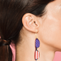 Red, White and Blue Sun Glasses Enamel Earrings. Fourth of July. 4th of July. American Flag. Independence Day. Patriotic.