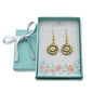 Sunflower earrings in 24K gold plated pewter